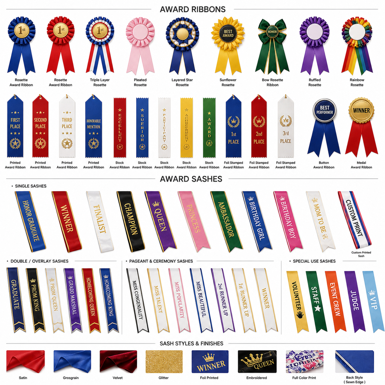 award ribbon sash