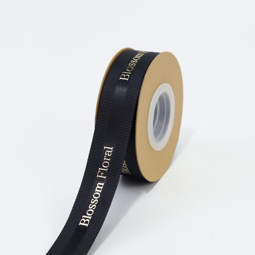 Custom printed ribbon wholesale: logo printing on grosgrain and satin ribbon