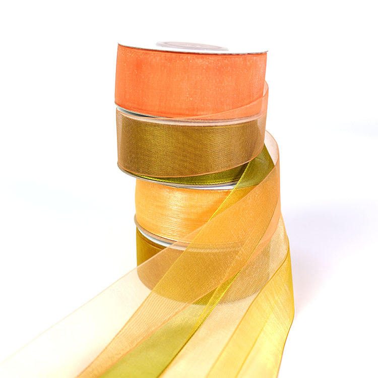 Wholesale organza ribbon: sheer translucent ribbon, plain and printed