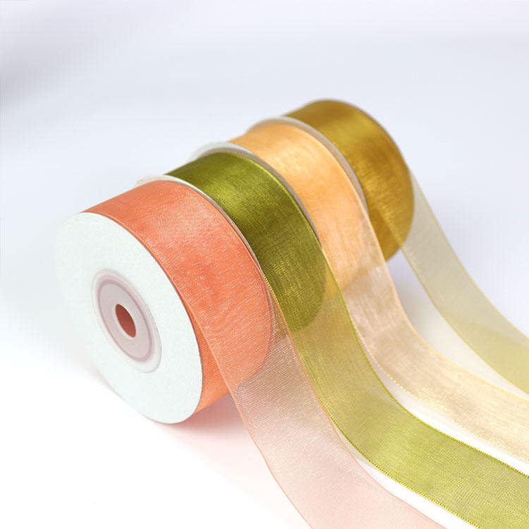 Plain organza ribbon wholesale — crisp translucent woven edge