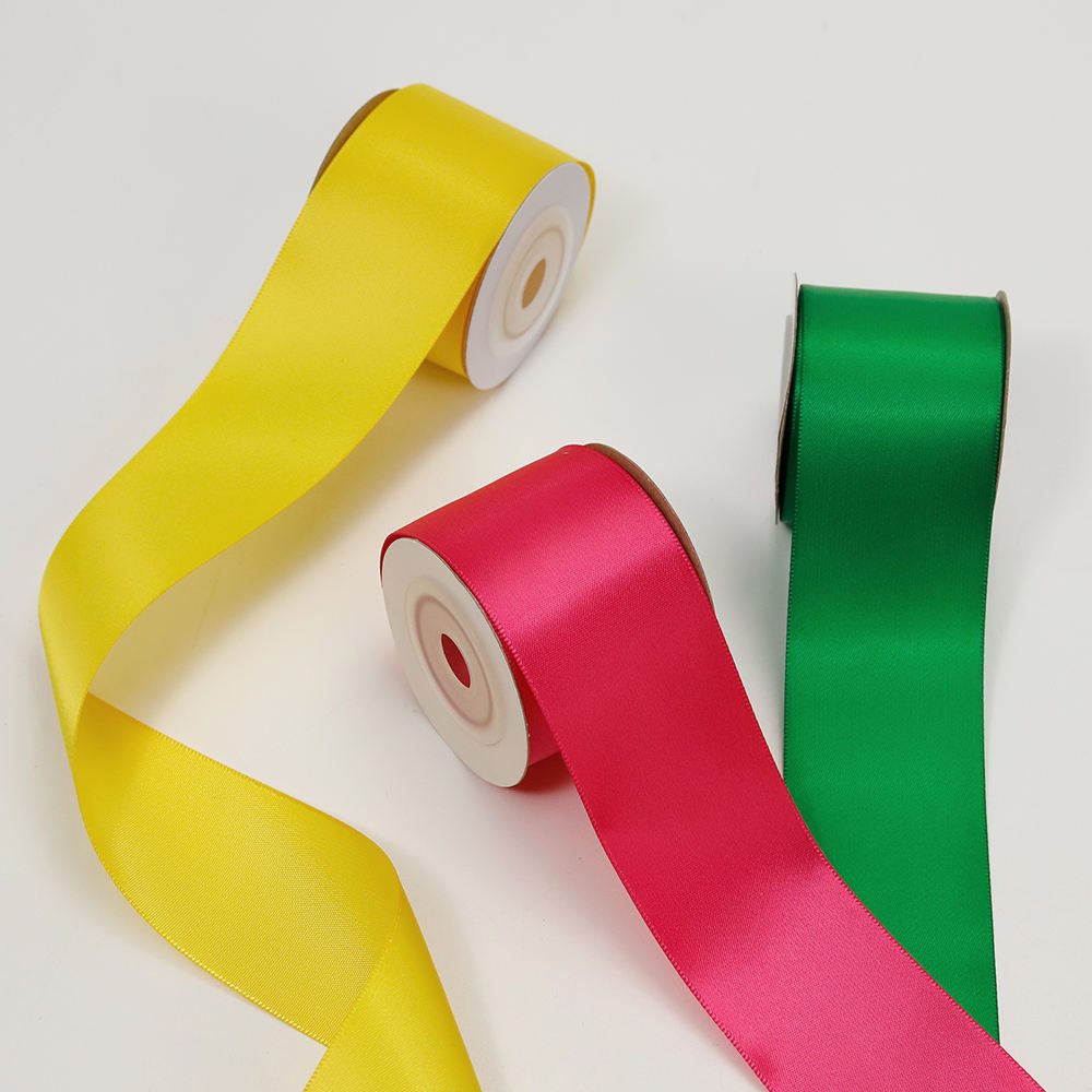 Wholesale satin ribbon: single and double face, custom width and color