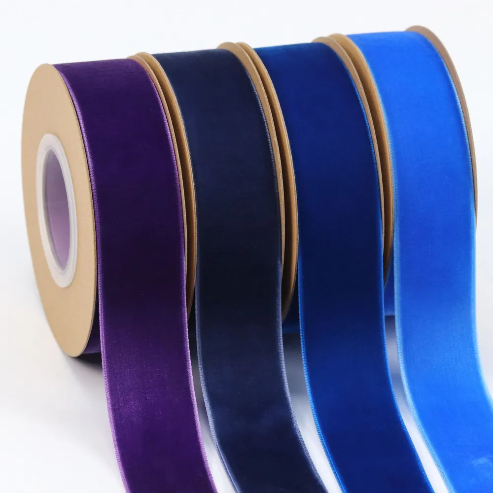 Wholesale velvet ribbon: cut edge and woven edge, custom color