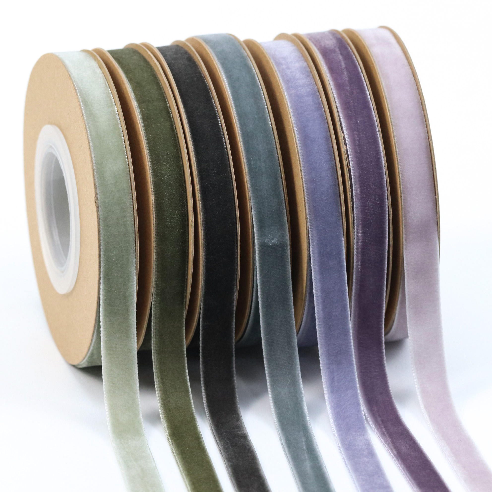 Woven edge velvet ribbon wholesale — selvedge edge, premium finish