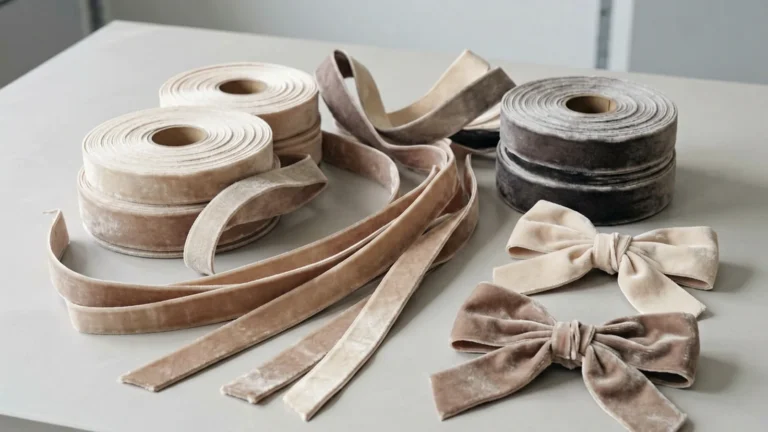 Velvet Ribbon Roll: Roll length and packaging use